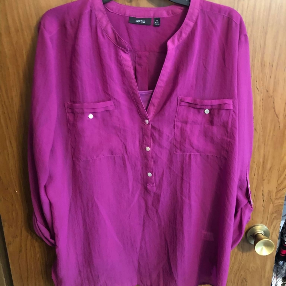 XL Magenta Apt.9 Tunic